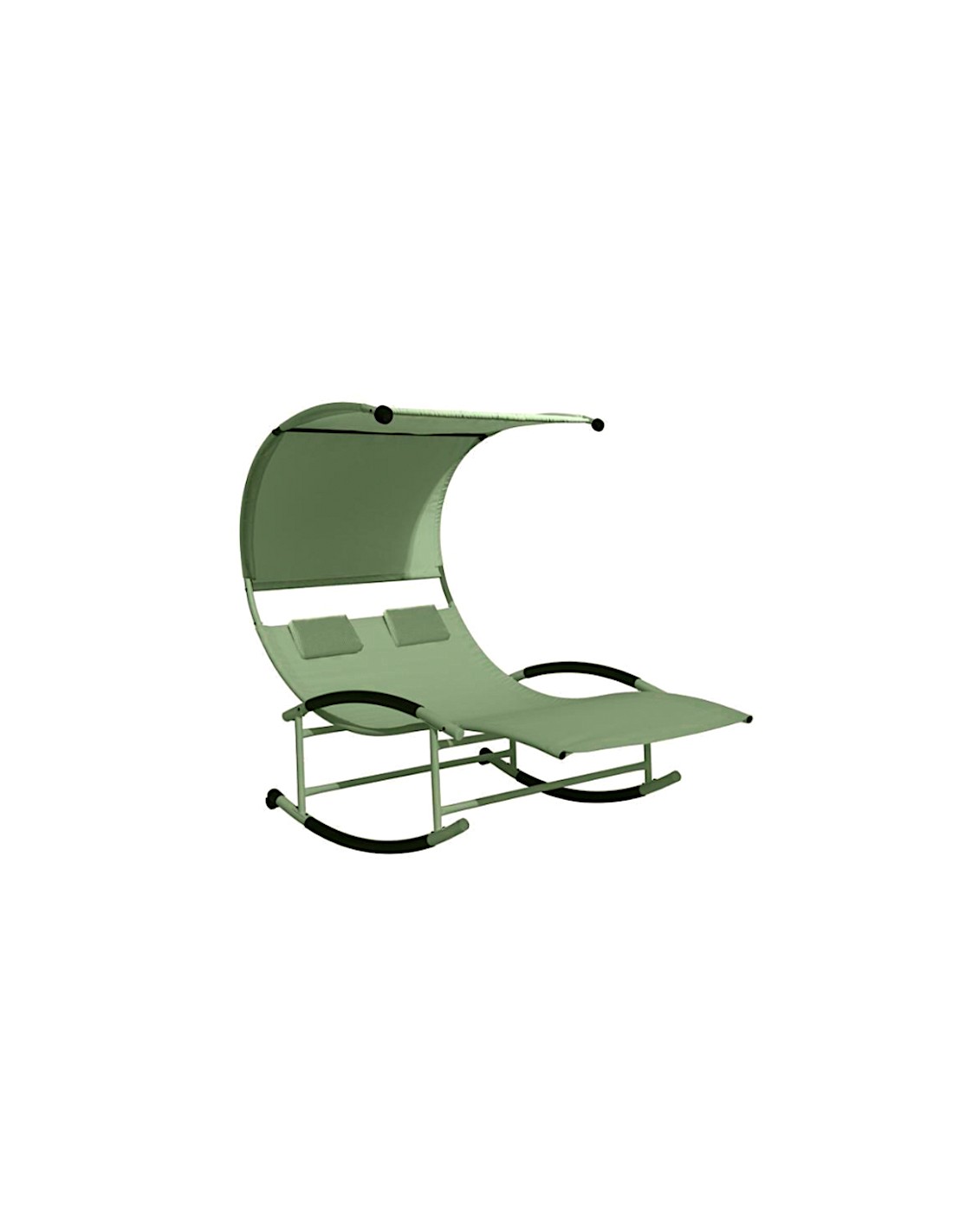 LOUNGE BED MATRIMONIALE 200X140X178 TEXTILENE VERDE