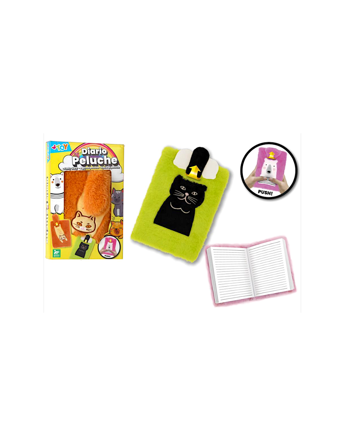 Agenda peluche animali assortiti 42794 copertina morbida | shopincasa.it