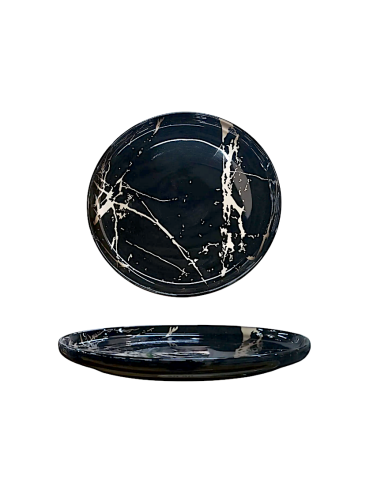 MARBLE NERO PIATTO DESSERT 20CM