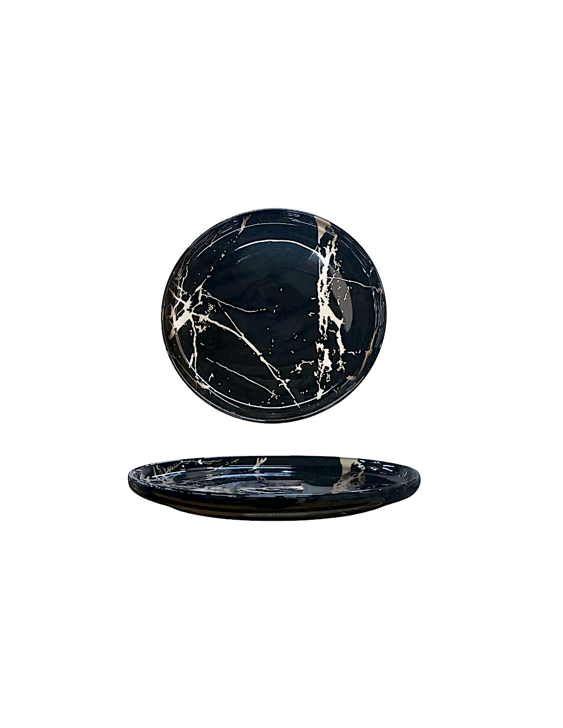 MARBLE NERO PIATTO DESSERT 20CM