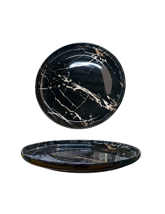 MARBLE NERO PIATTO PIANO 27CM