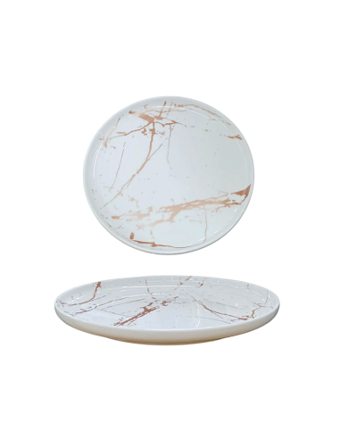 MARBLE BIANCO PIATTO PIANO 27CM