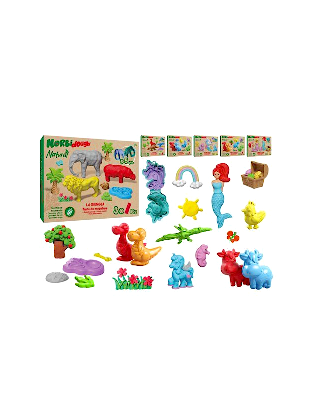 Pasta modellabile naturale La Giungla con accessori per bambini | shopincasa.it