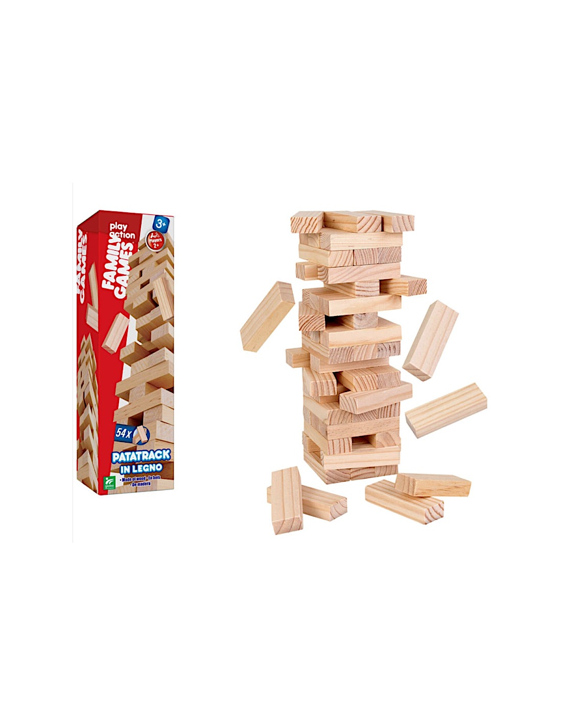 Gioco torre 54 blocchetti Patatrack Family Games | shopincasa.it