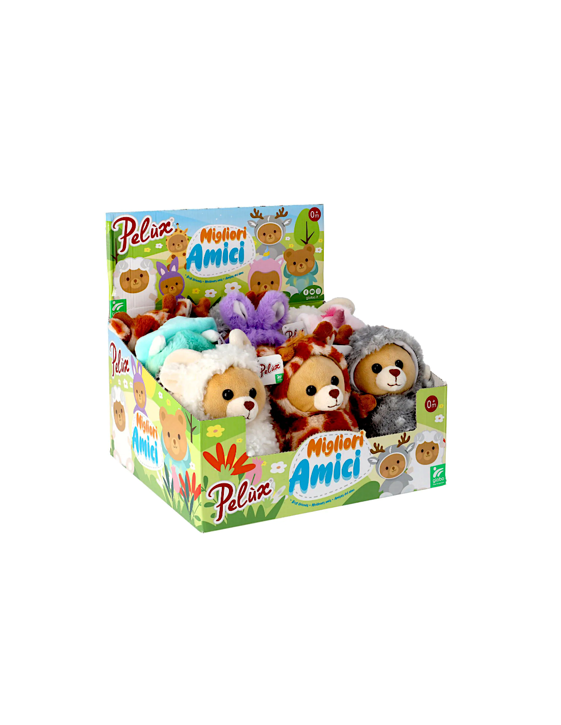 Peluche animali assortiti 18cm morbidi Pelux | shopincasa.it