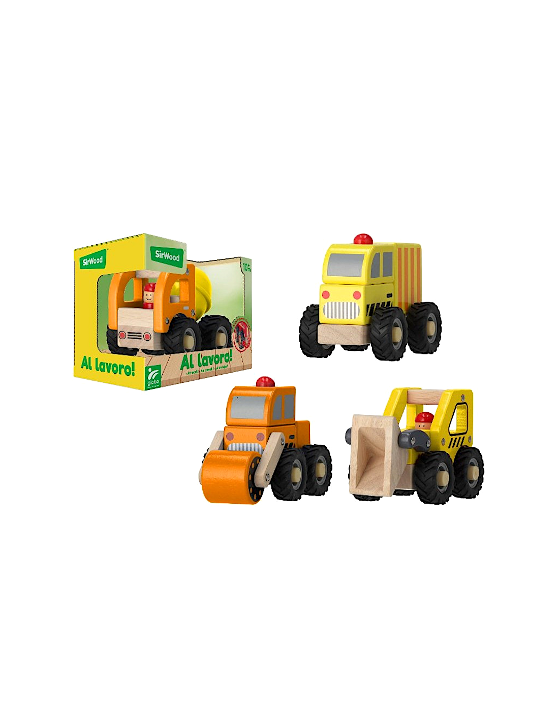 Mezzi da lavoro in legno assortiti per bambini piccoli | shopincasa.it