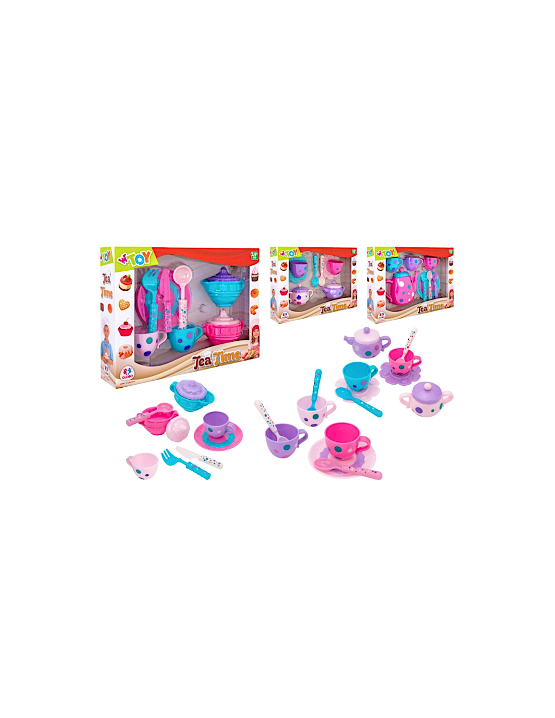 Set da tè giocattolo colorato Globo con accessori inclusi | shopincasa.it