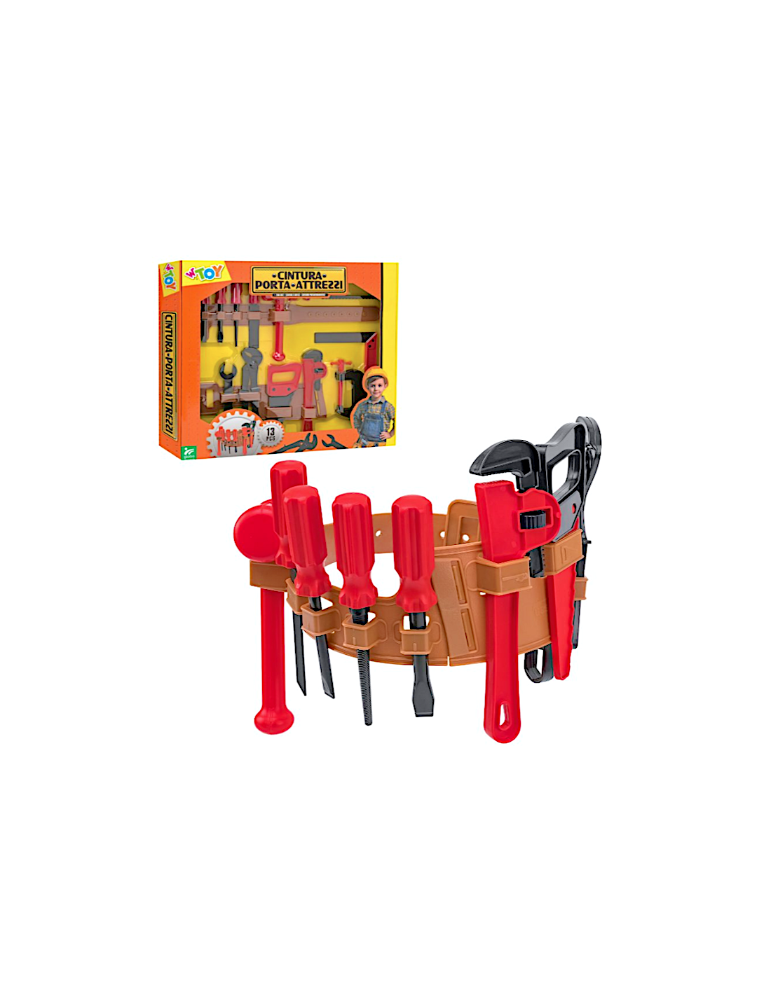 Cintura attrezzi da lavoro Globo Wtoy 41695, set 13 pezzi bambini 3+ | Shop in Casa