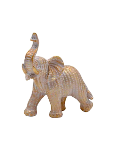FIGURA ELEFANTE 15X16CM RESINA DORATO