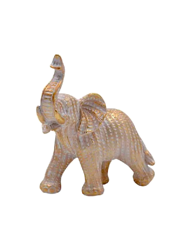 FIGURA ELEFANTE 15X16CM RESINA DORATO