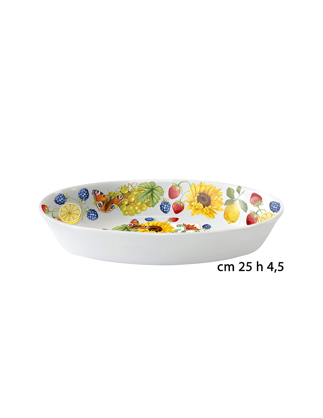 CAMPAGNA TOSCANA CIOTOLA OVALE 25CM H4,5CM