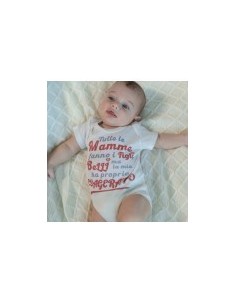 Body con Slogan 3/6 Mesi in Cotone Made in Italy | shopincasa.it