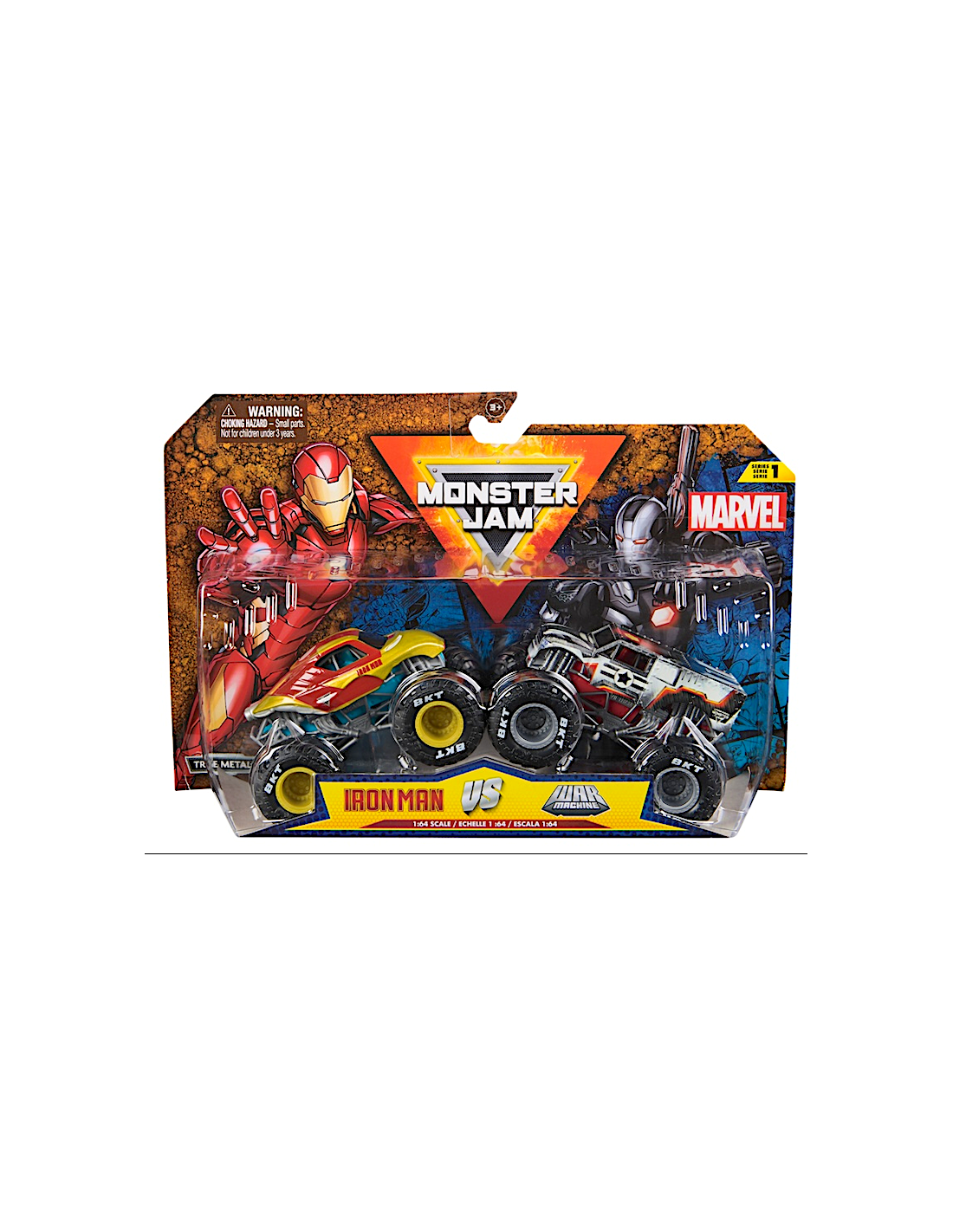 Monster Jam Monster Truck Die-Cast Marvel Iron Man vs. War Machine 1:64 | shopincasa.it