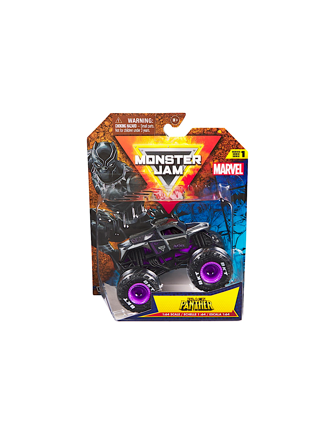 Monster Jam Marvel Monster Truck Assortito 1:64 con grafiche Marvel e ruote robuste | shopincasa.it