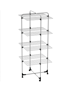 STENDI FERRO: vendita online Stendibiancheria a torre, 4 piani, 40 metri, acciaio antiruggine, con ruote, 70x156x70 cm, Colom...
