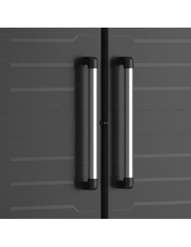 ARMADIETTI: vendita online Keter Detroit, armadio alto in plastica, armadio nero garage, 65x45x182 cm, armadietto attrezzi, a...