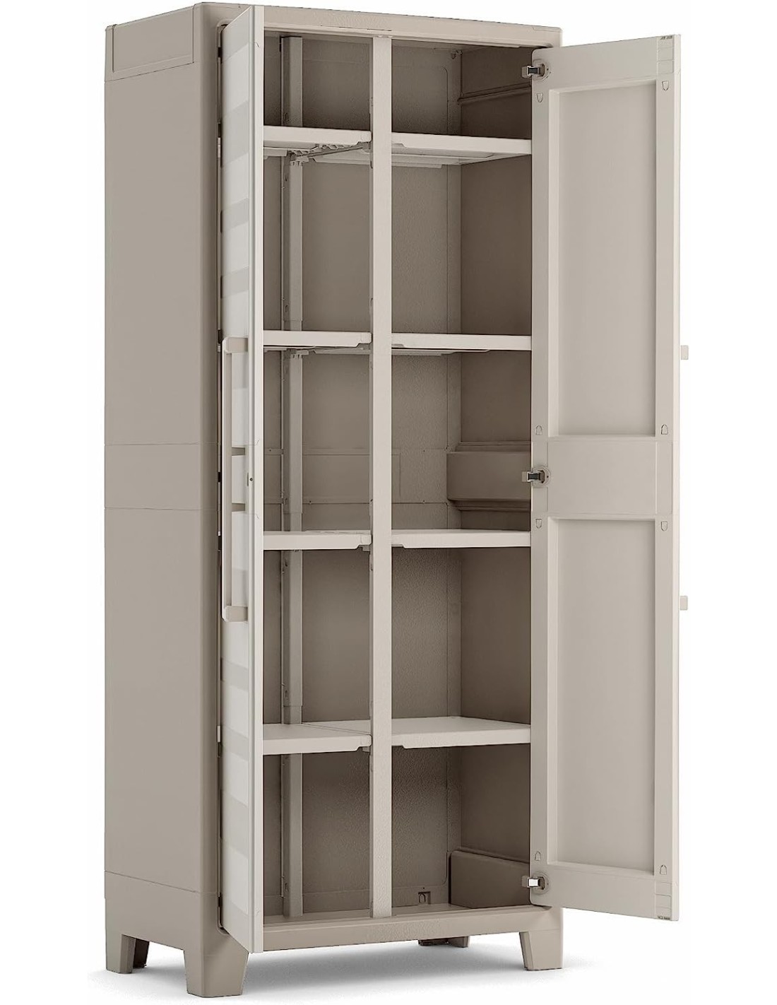 ARMADIETTI: vendita online Keter Gulliver, armadio portascope da esterno, 8 ripiani pieghevoli, 80x44x182 cm, balcone, giardi...