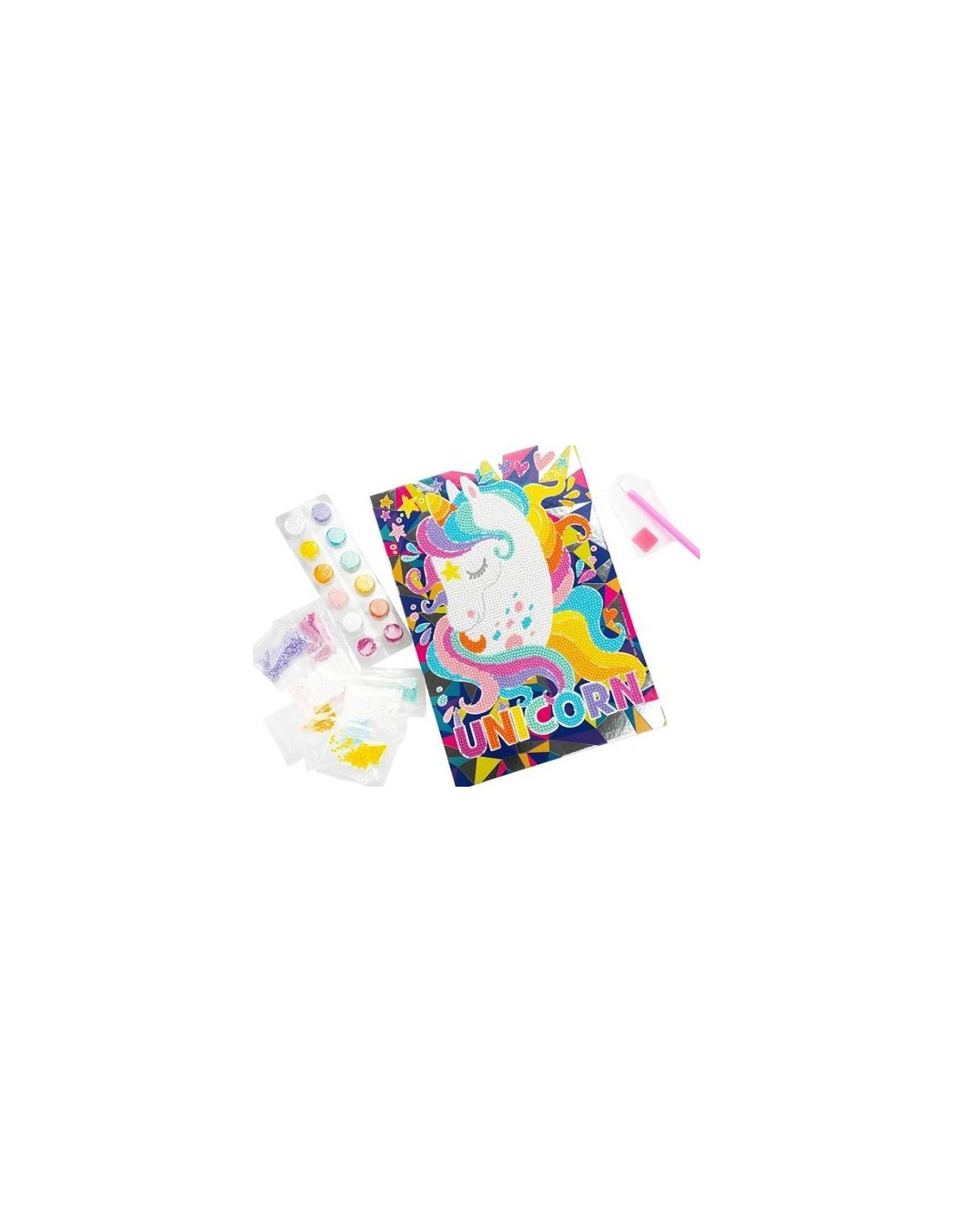 GIOCHI GIRL: vendita online DIAMANTINY Design Art, kit mosaico unicorno, diamond painting, cristalli 3D, fai-da-te, bambini 6...