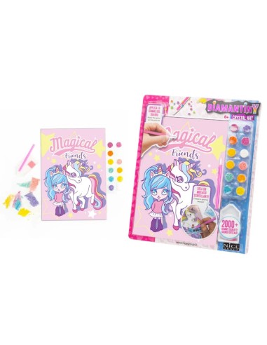GIOCHI GIRL: vendita online DIAMANTINY Design Art, kit mosaico unicorno, diamond painting, cristalli 3D, fai-da-te, bambini 6...