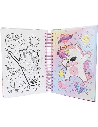 GIOCHI GIRL: vendita online DIAMANTINY Unicorno, dipingi coi numeri, deco book, gemme 3D, album A5, attività creativa, bambin...