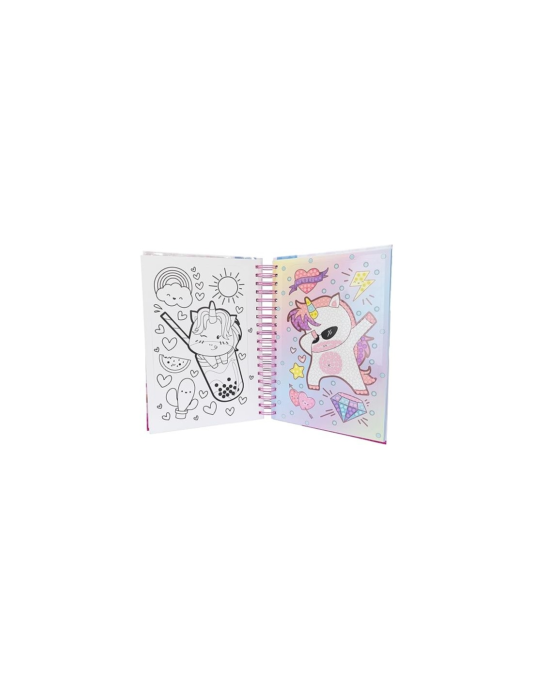 GIOCHI GIRL: vendita online DIAMANTINY Unicorno, dipingi coi numeri, deco book, gemme 3D, album A5, attività creativa, bambin...