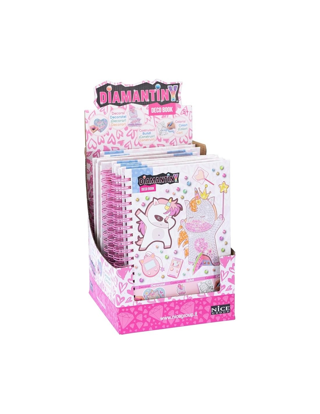 GIOCHI GIRL: vendita online DIAMANTINY Unicorno, dipingi coi numeri, deco book, gemme 3D, album A5, attività creativa, bambin...