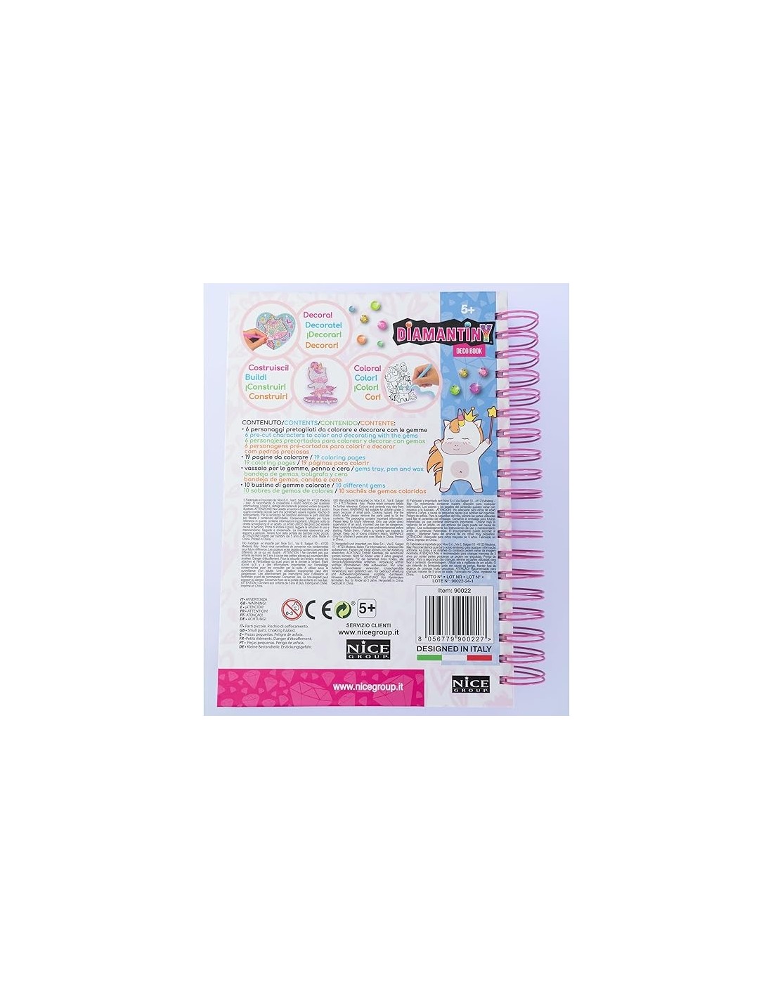 GIOCHI GIRL: vendita online DIAMANTINY Unicorno, dipingi coi numeri, deco book, gemme 3D, album A5, attività creativa, bambin...