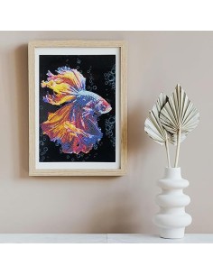 GIOCHI GIRL: vendita online Diamantiny Level Up Mondo Marino, Kit Mosaico Pesce Combattente, Crystal Art con Gemme 3D, Creati... 2