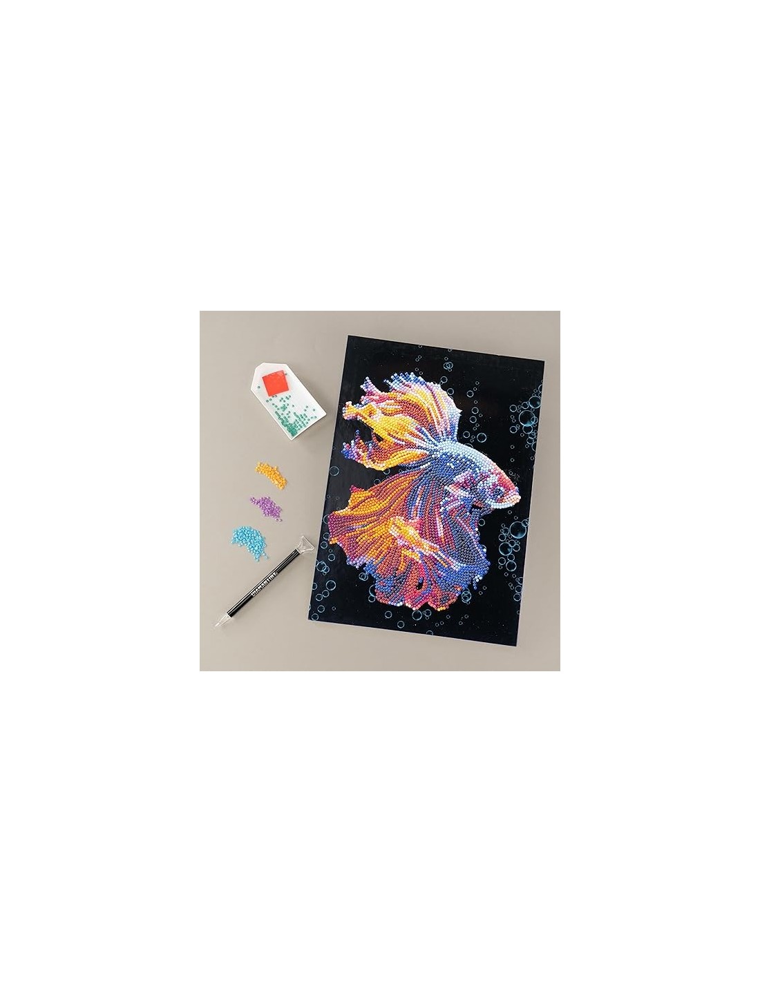 GIOCHI GIRL: vendita online Diamantiny Level Up Mondo Marino, Kit Mosaico Pesce Combattente, Crystal Art con Gemme 3D, Creati...