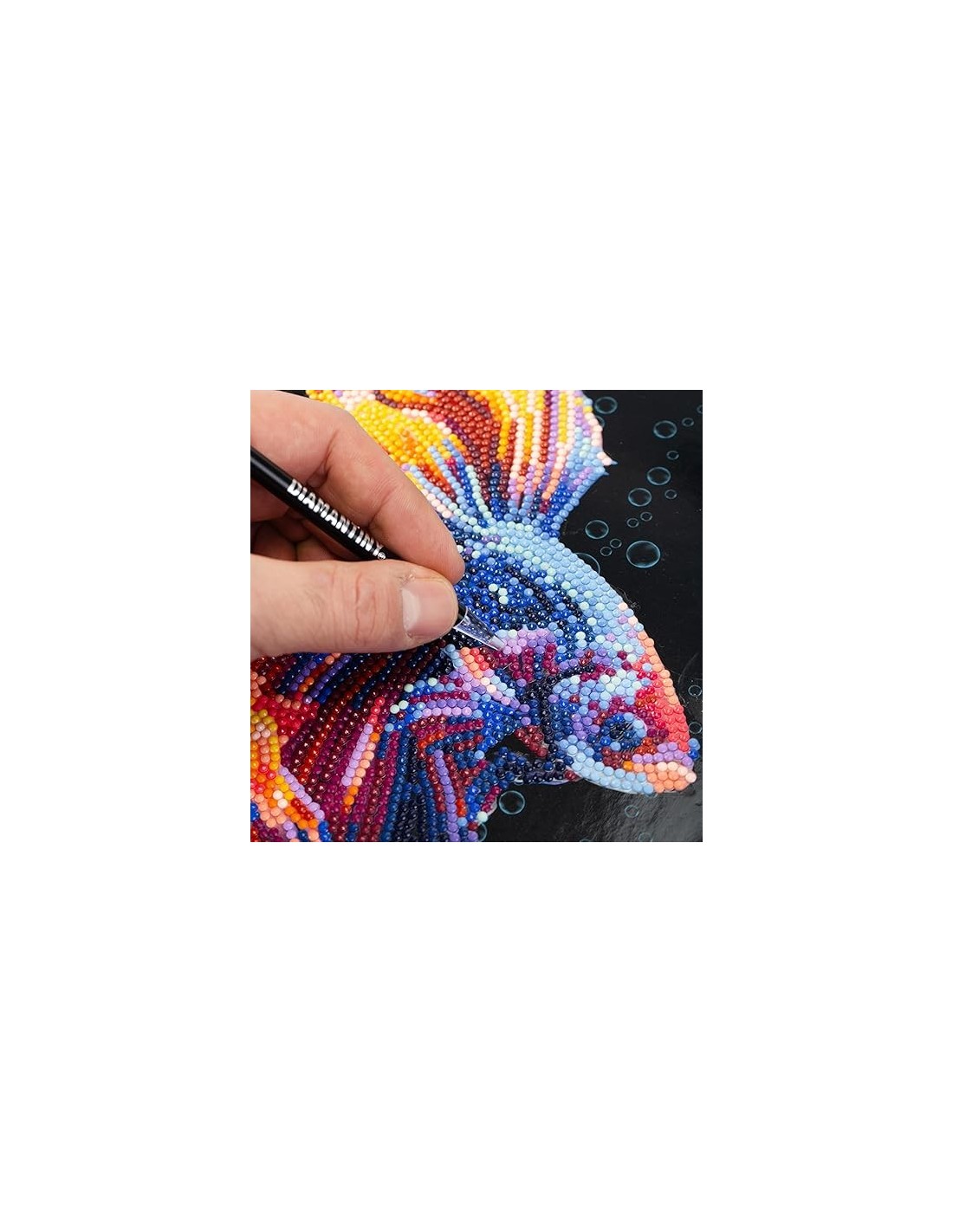 GIOCHI GIRL: vendita online Diamantiny Level Up Mondo Marino, Kit Mosaico Pesce Combattente, Crystal Art con Gemme 3D, Creati...
