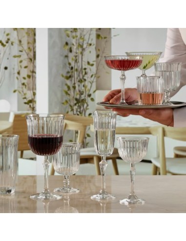 CALICI VINO E SPUMANTE: vendita online Set 4 calici vino 170 ml, vetro, stelo basso, scanalati, Joy Pasabahce, eleganti e res...