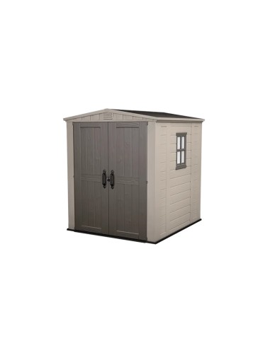 ARMADIETTI: vendita online Casetta da Giardino Keter Factor 6×6 in Resina effetto legno, 227 × 195 × 208 cm, doppia porta & 2...