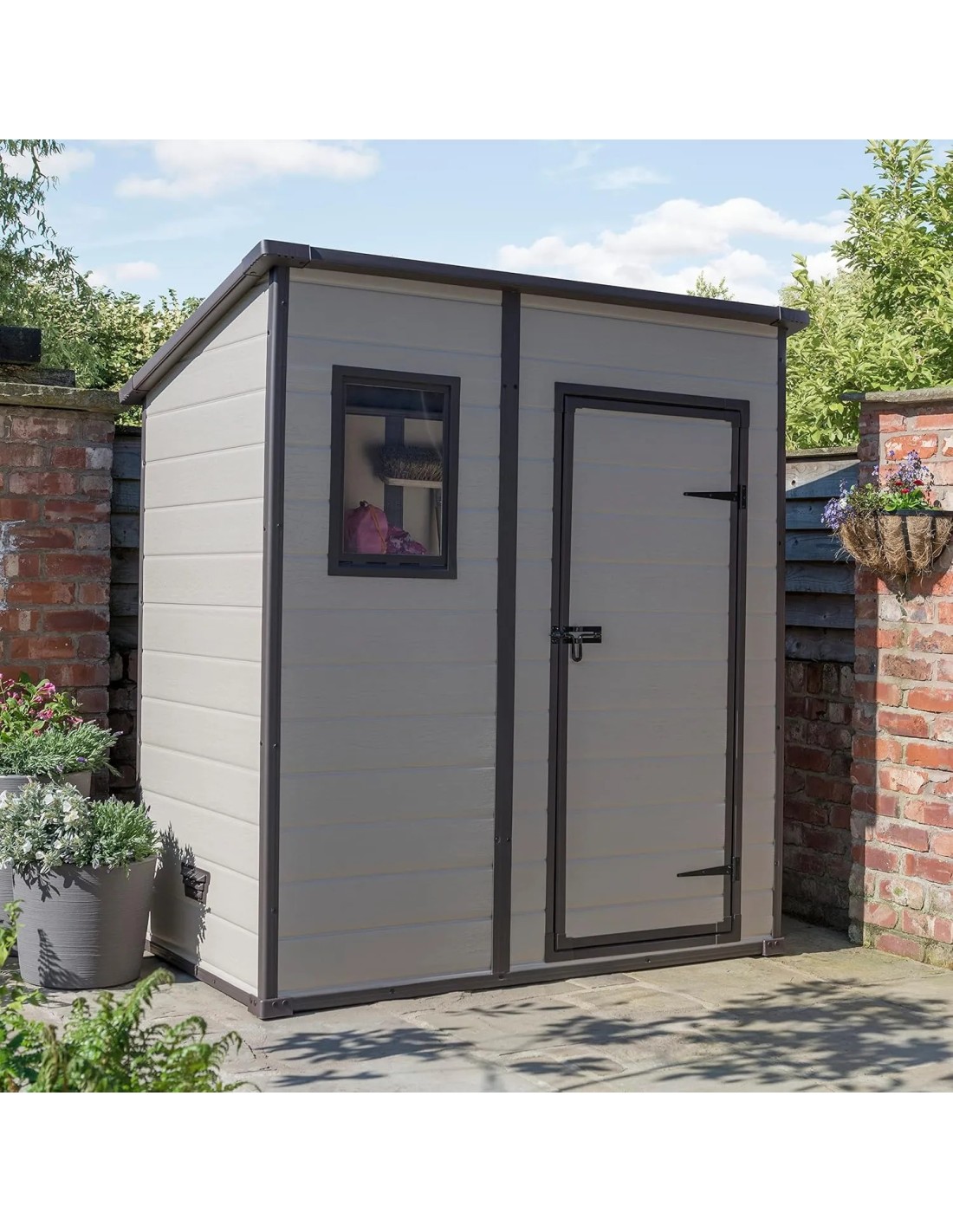BRICO: vendita online CASETTA DA GIARDINO MANOR PENT 6X4 BEIGE in offerta