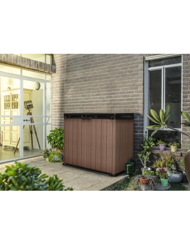 ARMADIETTI: vendita online BAULE PORTATTREZZI DARWIN RESINA 140X80X120CM MARRONE in offerta