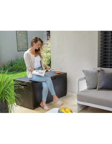 ARMADIETTI: vendita online BAULE CONTENITORE SPRINGWOOD MARRONE 123X53X57CM in offerta