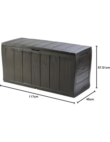 ARMADIETTI: vendita online BAULE CONTENITORE SHERWOOD MARRONE 117X45X57CM in offerta