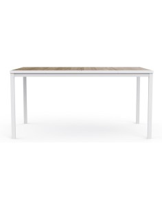 TAVOLI: vendita online TAVOLO PORTO STRUTTURA BIANCA 160X95X75CM EFFETTO LEGNO in offerta