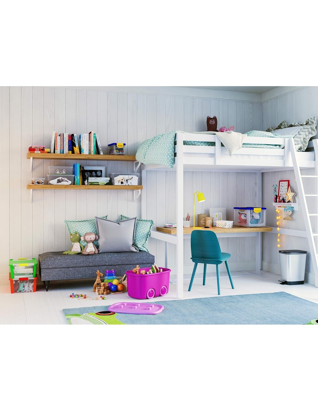 BOX E CONTENITORI SALVASPAZIO: vendita online CONTENITORE FUNNY BOX ROSA 58X38,5X32CM in offerta