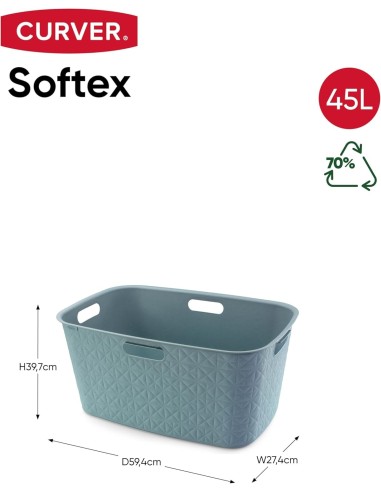PORTABIANCHERIA: vendita online CESTA PORTABIANCHERIA 258702 VERDE 45LT 40X60X28CM in offerta