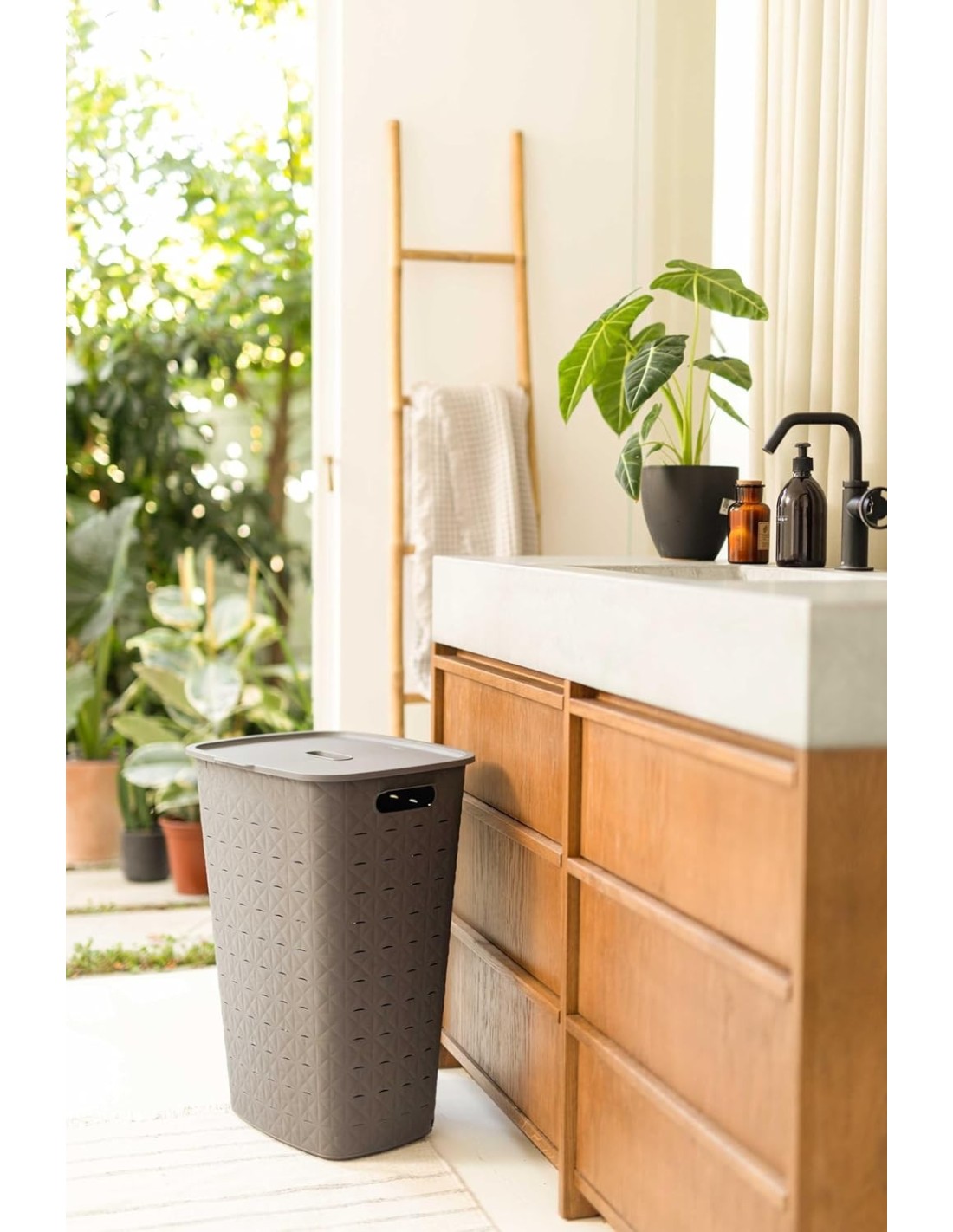 Porta Biancheria Curver SOFTEX Tortora 56L Elegante | Shop in Casa