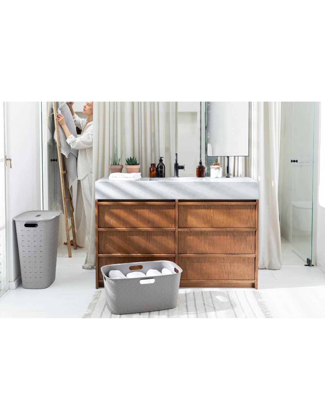 PORTABIANCHERIA: vendita online CESTA PORTABIANCHERIA 258704 TORTORA 45LT 40X60X28CM in offerta