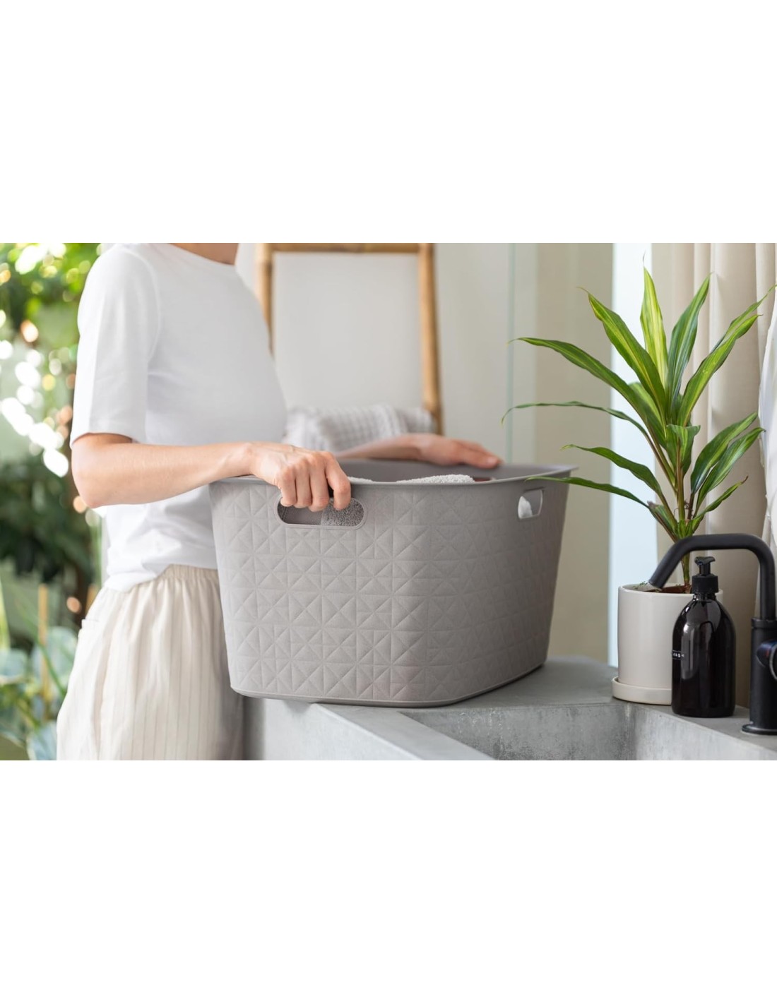 PORTABIANCHERIA: vendita online CESTA PORTABIANCHERIA 258704 TORTORA 45LT 40X60X28CM in offerta