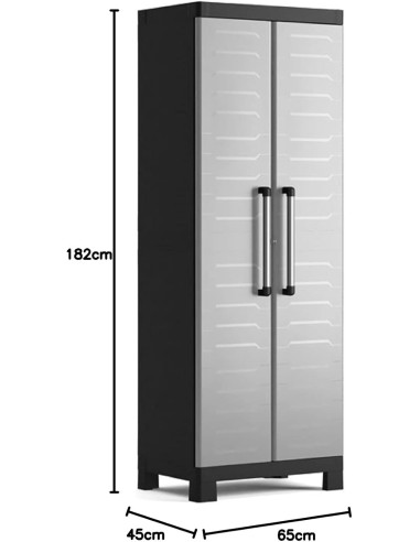 ARMADIETTI: vendita online ARMADIO DETROIT ALTO GRIGIO/NERO 65X45X182CM in offerta