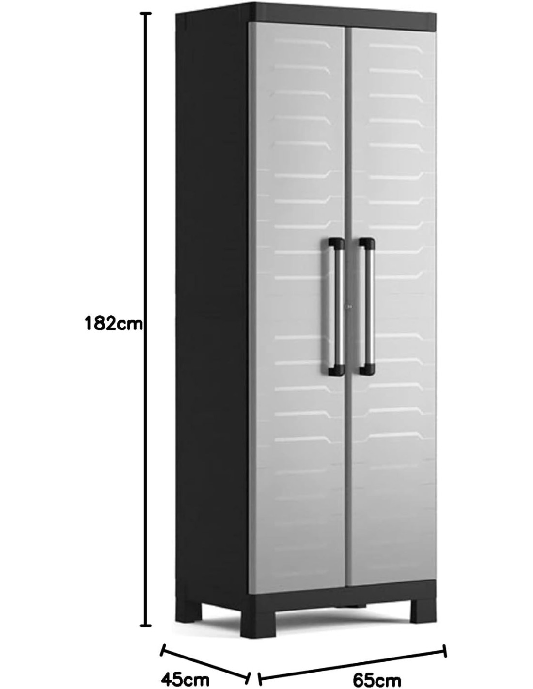 ARMADIETTI: vendita online ARMADIO DETROIT ALTO GRIGIO/NERO 65X45X182CM in offerta