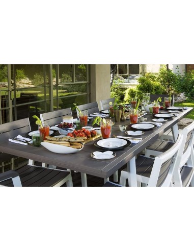 TAVOLI: vendita online TAVOLO HARMONY ANTRACITE/BIANCO 162/241X100CM ALLUNGABILE in offerta