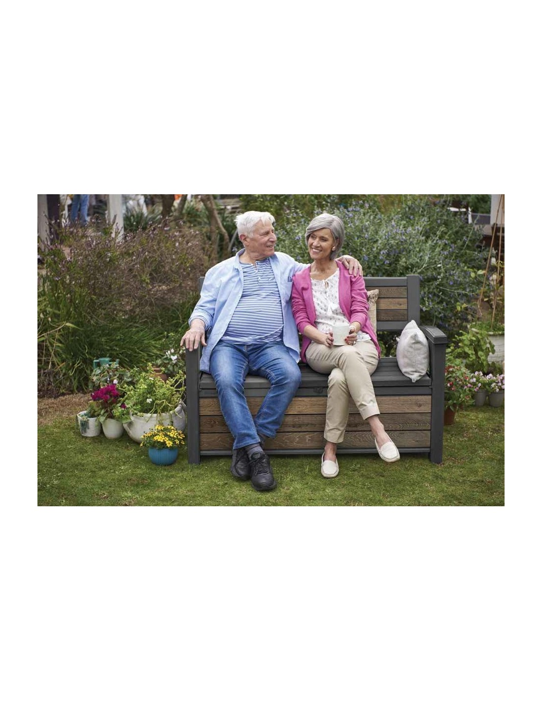 SEDIE E POLTRONE: vendita online PANCHINA CONTENITORE RESINA 132X61X89CM RESINA in offerta