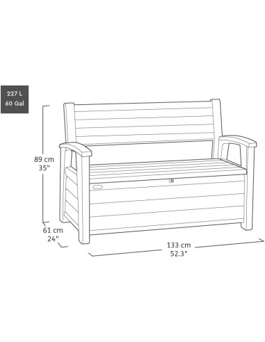 SEDIE E POLTRONE: vendita online PANCHINA CONTENITORE RESINA 132X61X89CM RESINA in offerta