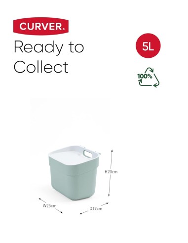 PATTUMIERE DIFFERENZIATA: vendita online PATTUMIERA MENTA 5LT READY TO COLLECT in offerta
