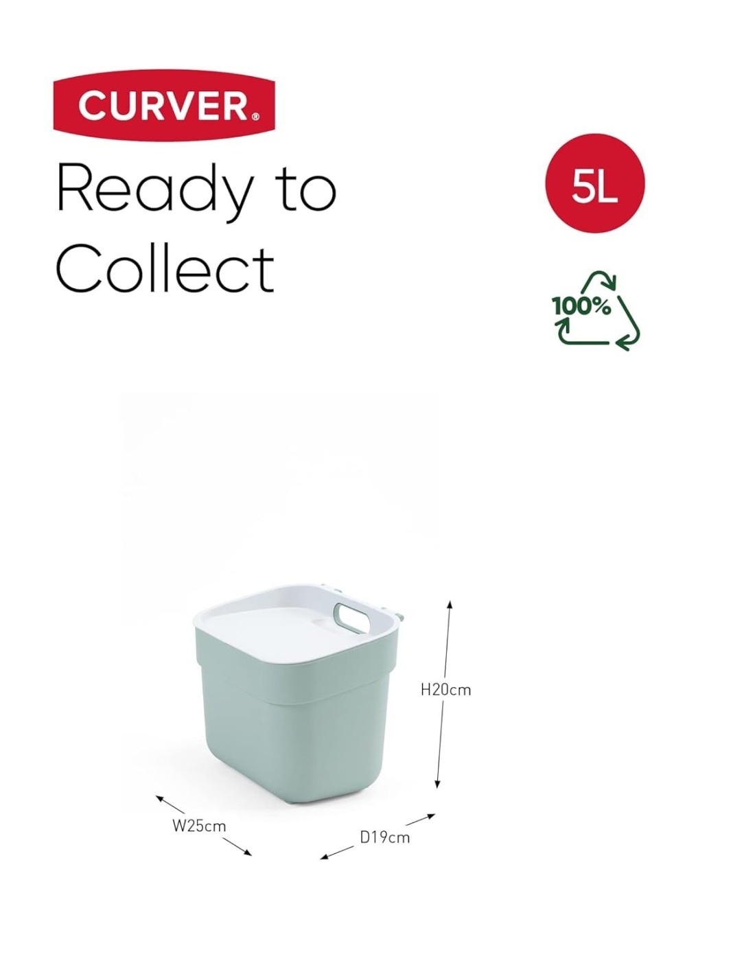 PATTUMIERE DIFFERENZIATA: vendita online PATTUMIERA MENTA 5LT READY TO COLLECT in offerta