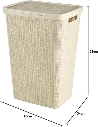PORTABIANCHERIA: vendita online PORTABIANCHERIA JUTA 58LT BIANCO CON COPERCHIO in offerta